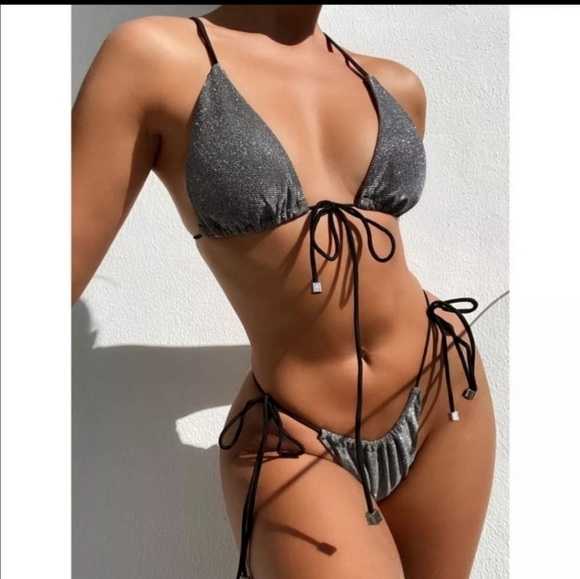 Other - 2021 Bikini Swimwear Ladies Sequined Solid…